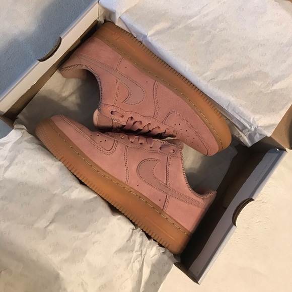 Nike Shoes - Pink Suede Nike Air Force 1